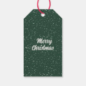 Waterverf Foliage Modern Script Vrolijk Kerstfeest Cadeaulabel (Achterkant)