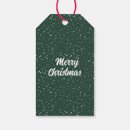 Waterverf Foliage Modern Script Vrolijk Kerstfeest Cadeaulabel (Achterkant)