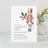 Waterverf Foliage Notenkraker Kerstfeest Kaart (Staand voorkant)