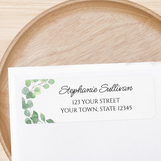 Waterverf Foliage Return-adres Etiket