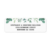 Waterverf Foliage Return-label Etiket (Voorkant)