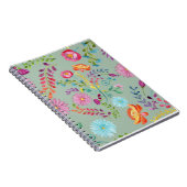 Waterverf Folk Flowers -  Notitieboek (Rechterzijde)