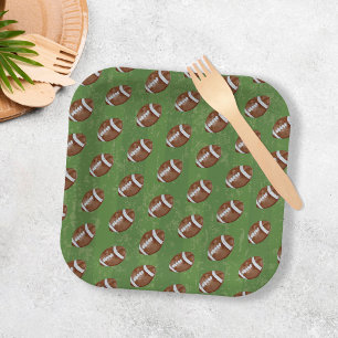 Waterverf Football Boy Verjaardagsfeestje Papieren Bordje