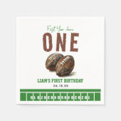 Waterverf Football eerste jaar naar beneden | 1e v Servet (Voorkant)