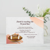 Waterverf Football Uitnodiging (Staand voorkant)