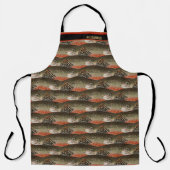 Waterverf forel patroon visser chef kok schort (Voorkant)