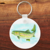 Waterverf forel Sleutelhanger (Voorkant)