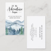 Waterverf Forest Adventure Natuur Gids Visitekaartje (Voorkant / Achterkant)