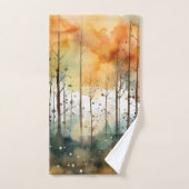 Waterverf Forest Boho Monogram Bad Handdoek (Handdoek)