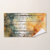 Waterverf Forest Boho Monogram Bad Handdoek (Handdoek)