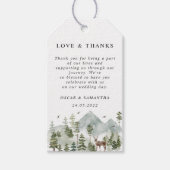 Waterverf Forest | Bomen en bier Cadeaulabel (Voorkant)