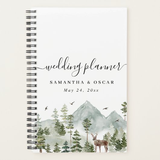 Waterverf Forest | Bomen en bier Planner (Voorkant)