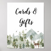 Waterverf Forest | Bomen en bier Poster (Voorkant)