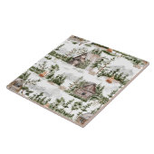 Waterverf Forest Cabin Pattern Tegeltje (Zijkant)