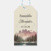 Waterverf Forest Cadeaulabel (Achterkant)