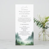 Waterverf Forest Destination Wedding Programma (Staand voorkant)
