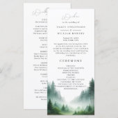 Waterverf Forest Destination Wedding Programma (Voorkant / Achterkant)