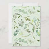 Waterverf Forest Greenery Vrijgezellenfeest Kaart (Achterkant)