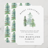 WATERVERF FOREST-MERRY CHRISTMAS FEESTDAGENKAART (Voorkant / Achterkant)