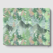 Waterverf Forest Mountain Cabin Gastenboek (Achterkant)