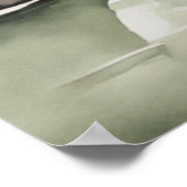 Waterverf Forest Mountains Natuur Poster (Hoek)