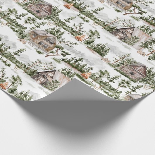 Waterverf Forest Pattern Cadeaupapier (Hoek)