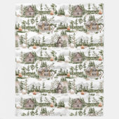 Waterverf Forest Pattern Fleece Deken (Voorkant)