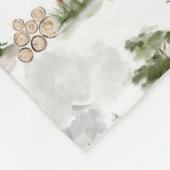 Waterverf Forest Pattern Fleece Deken (Hoek)