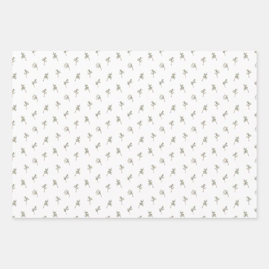 Waterverf Forest Pattern Inpakpapier Vel (Voorkant 2)