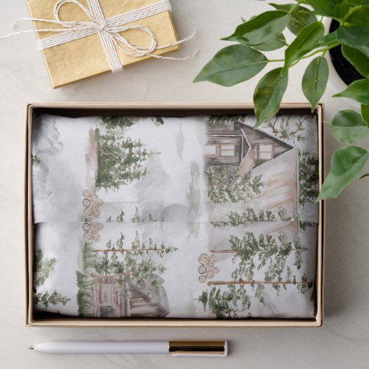 Waterverf Forest Pattern Tissuepapier (Geschenk)