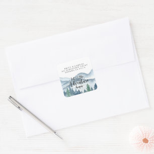 Waterverf Forest Wedding Stickers