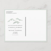 Waterverf Forest Woodland Bewaar de datum Aankondigingskaart (Achterkant)