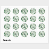 Waterverf Forest Woodland Pattern Envelope Seal Ronde Sticker (Vel)
