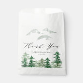 Waterverf Forest Woodland Wedding Dank u Bedankzakje (Voorkant)