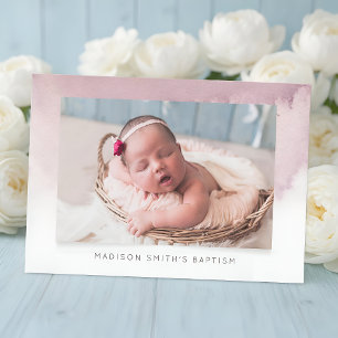 Waterverf Foto Baptisme Party Invitation Save The Date