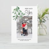 Waterverf Foto Verloving Aankondiging (Staand voorkant)