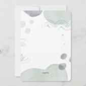 Waterverf Foto Vlek Geboorte Aankondiging (Achterkant)
