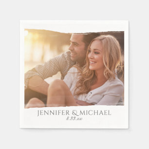 Waterverf Fotostrip Trouwcocktail servetten