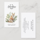 Waterverf Fox Adventure Natuur Gids Visitekaartje (Voorkant / Achterkant)