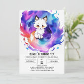 Waterverf Fox Adventure Verjaardag Kaart (Staand voorkant)