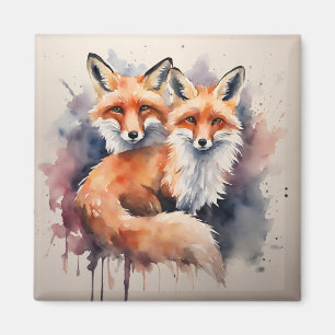 Waterverf Fox Duo Magneet