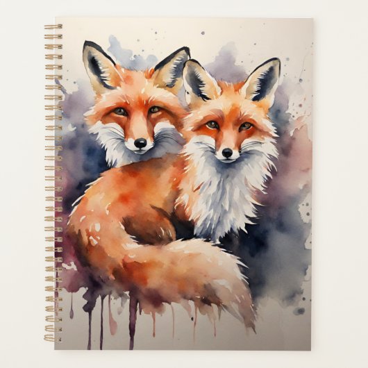 Waterverf Fox Duo Planner (Voorkant)