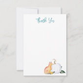 Waterverf Fox en Pompoen Dank u Kaart (Voorkant)