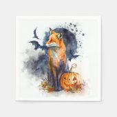 Waterverf Fox Halloween Servet (Voorkant)