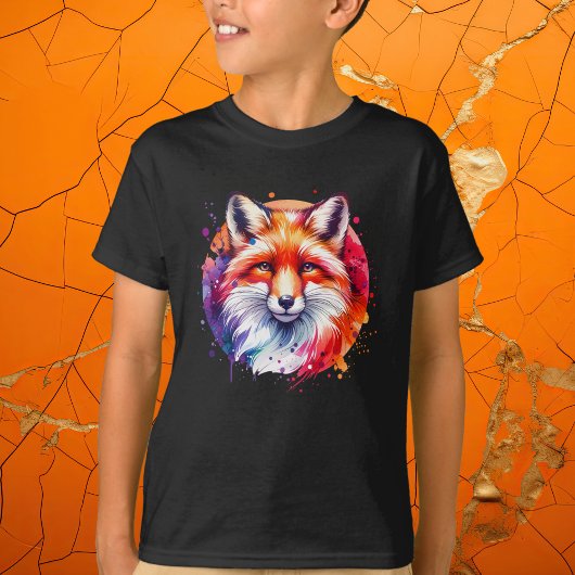 Waterverf Fox Illustratie T-shirt