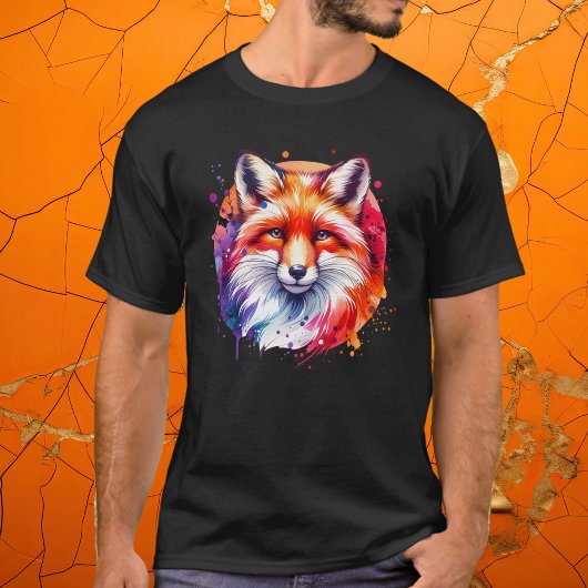 Waterverf Fox Illustratie T-shirt