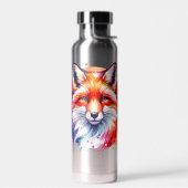 Waterverf Fox Illustratie Waterfles (Links)