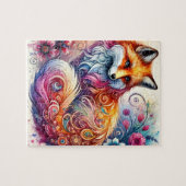 Waterverf Fox Puzzel (Horizontaal)