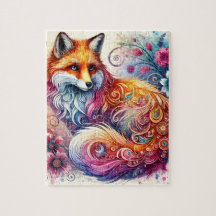Waterverf Fox Puzzel