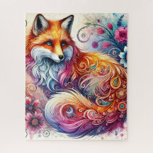 Waterverf Fox Puzzel